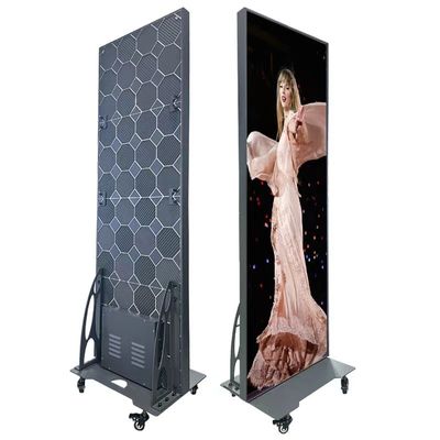 56KG P1.53 sampai P2.5 Indoor Poster LED Display IP31 -20~60°C Panjang 100000H Waktu Hidup