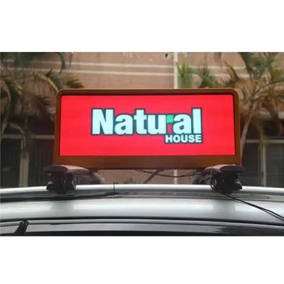 Car Taxi Top Outdoor LED Display Kecerahan Tinggi Dengan Ukuran Layar 960x320mm