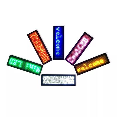 5V 0.5A LED Nama Lencana Tampilan Dengan Kontrol Bluetooth 7-10 Jam