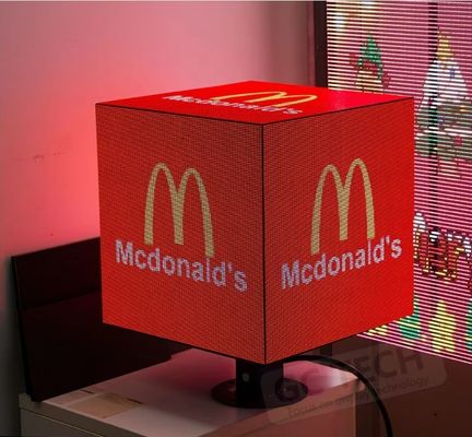Bentuk Lingkaran Layanan Depan Komersial LED Display 1R1G1B Pixel Dengan Perlindungan IP31