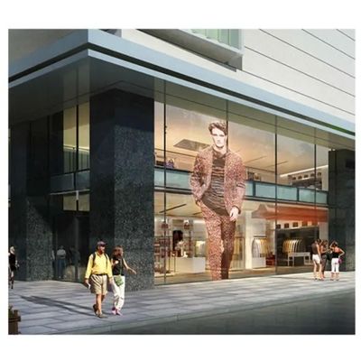 Full Color Flexible Transparan Led Screen Iklan Led Display Ukuran Khusus
